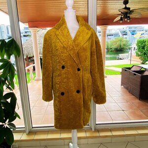 Zara Mustard Overcoat Size XS